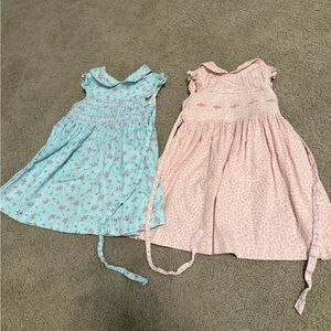 Laura Ashley Pink and Blue Floral Kids Dresses